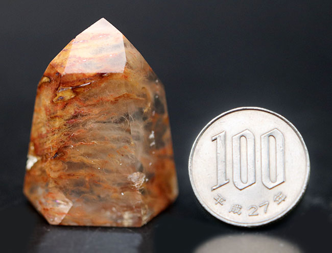 柔らかい毛のように見える、不思議な味わいを持つ、赤いガーデンクォーツ(Garden Quartz)(その6)