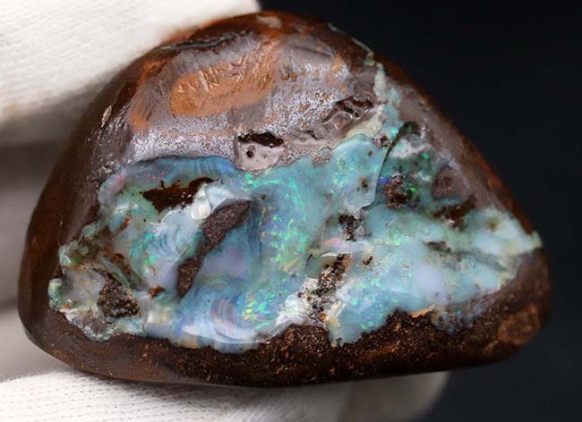 岩石とともに保存された、貴重な天然のオパール（Opal）（その4）