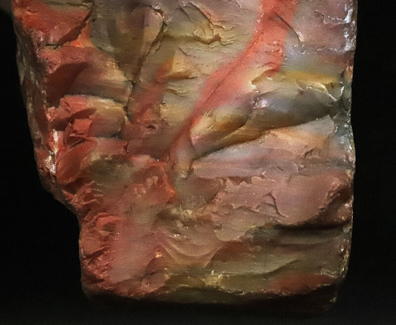 アリゾナ産らしい鮮やかな赤が際立つ厚みのある品！米国アリゾナ産珪化木（Petrified wood）（その3）