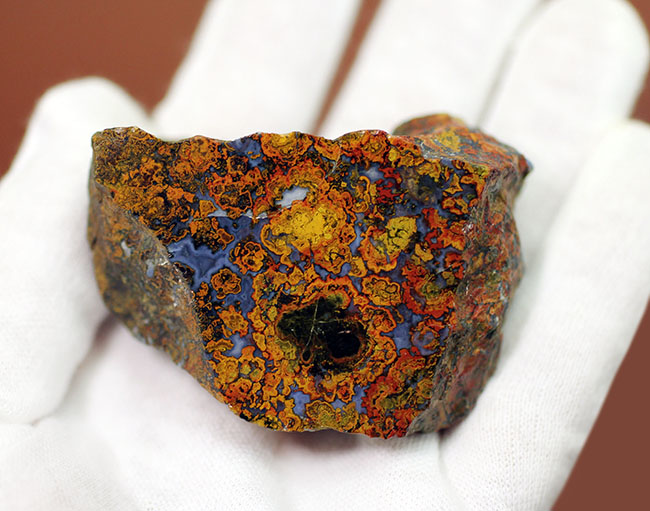 ストロマトライトの縞状模様に占拠された、実に美しいハンガリー産のメノウ(Agate)(その4)