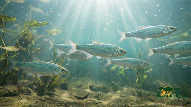 長崎県壱岐産、カワイワシ属に分類される古代淡水魚、ヘミクルター（Hemiculter）の化石（その9）