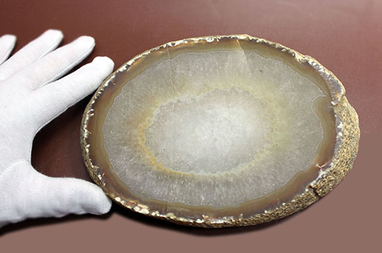 ブラウン基調のブラジル産メノウ（Agate）。グラデーションと模様の美しさ、展示のしやすさが特徴です。（その10）