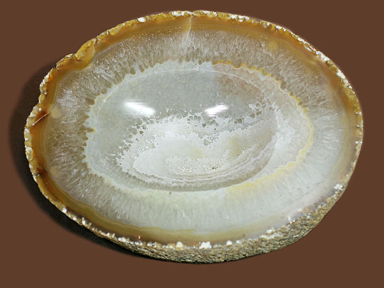 ブラウン基調のブラジル産メノウ(Agate)。グラデーションと模様の美しさ、展示のしやすさが特徴です。(その11)