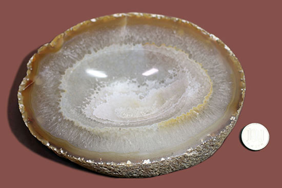 ブラウン基調のブラジル産メノウ(Agate)。グラデーションと模様の美しさ、展示のしやすさが特徴です。(その12)