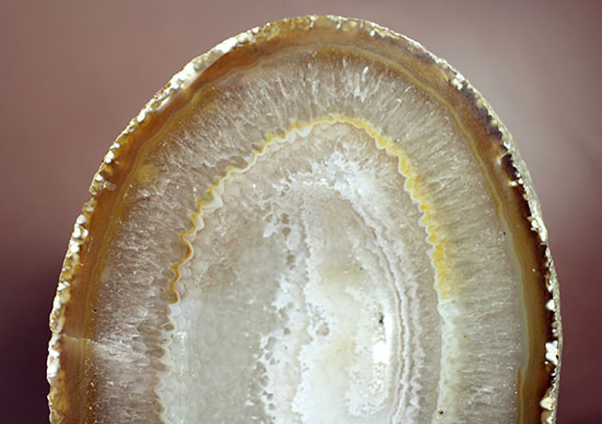 ブラウン基調のブラジル産メノウ(Agate)。グラデーションと模様の美しさ、展示のしやすさが特徴です。(その2)