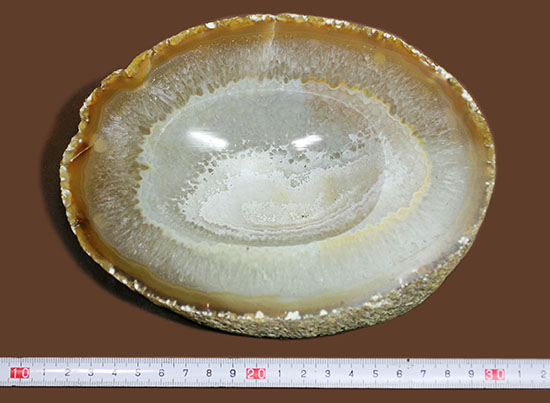 ブラウン基調のブラジル産メノウ（Agate）。グラデーションと模様の美しさ、展示のしやすさが特徴です。（その9）