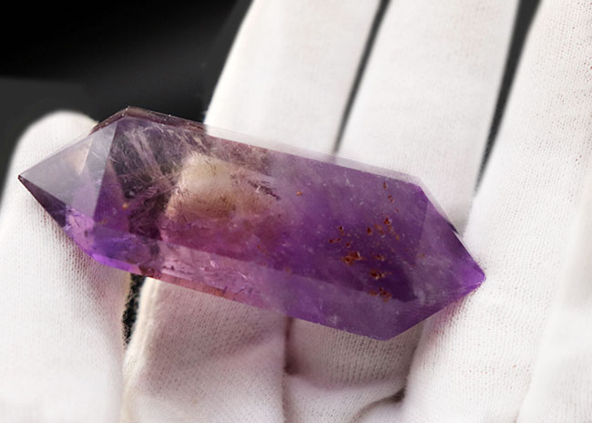 １００％ナチュラル！希少な鉱物、アメトリン（Ametrine）のダブルポイント標本（その4）