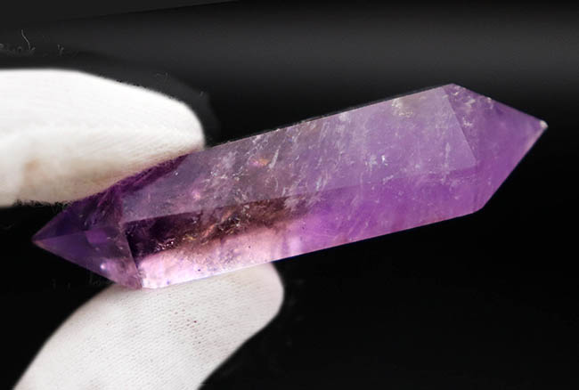 １００％ナチュラル！希少な鉱物、アメトリン（Ametrine）のダブルポイント標本（その5）