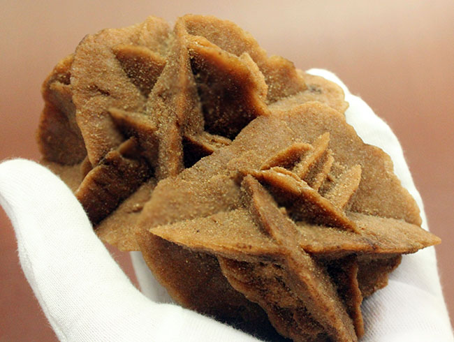 大きな結晶が魅力。ダイナミックな砂漠のバラ、モロッコ産です。(Desert rose)(その8)