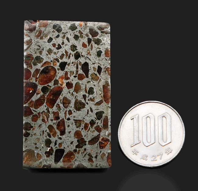遠路遥々、地球にようこそ！フレッシュなカンラン石を内包した石鉄隕石、ケニア産のパラサイトのキューブ型標本。（その8）