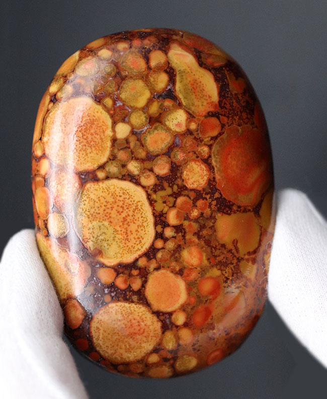 スネークスキン！大人気鉱物、インド産キングコブラジャスパー（Orbicular Jasper）（その2）