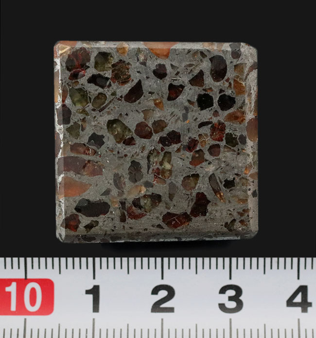 美しいパターン！ずっしりと重い、大きなサイコロ型！ケニア産石鉄隕石、パラサイト（Pallasite）（その7）