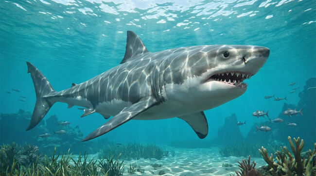 力強い歯根、美しいエナメル質に加えて、副咬頭まで保存された上質のオトドゥス（Otodus）の歯化石（その8）