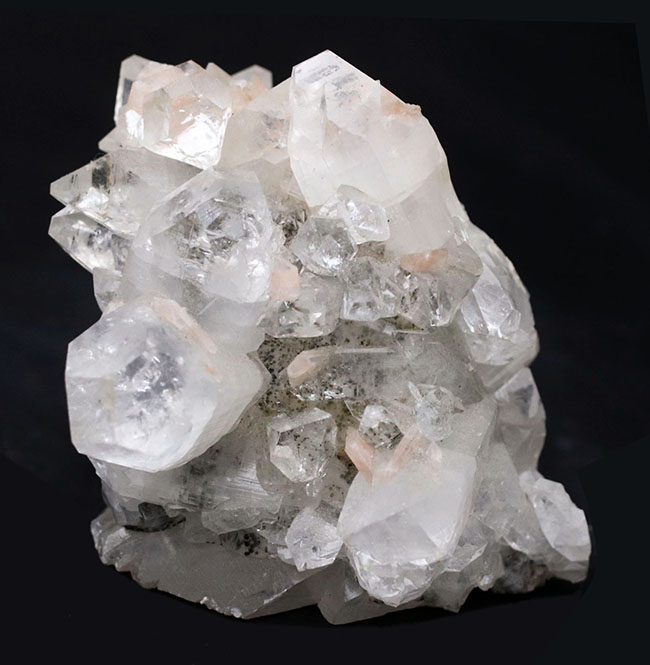 自然に成長したナチュラルな結晶群、石英の自然結晶、水晶(Quartz)のクラスター(その1)