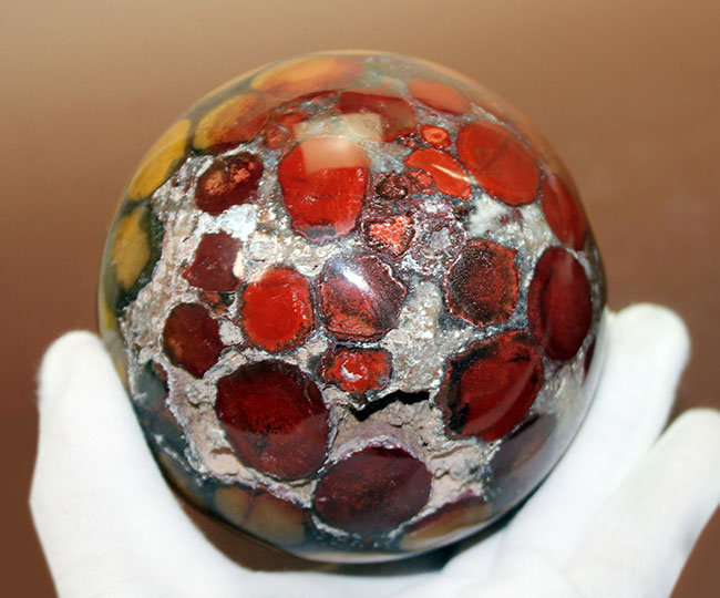 ジャスパーの王様、キングコブラオービキュラージャスパー(Orbicular Jasper)が登場。特大サイズで、なおかつ最高品費。1300グラムオーバー!(その5)