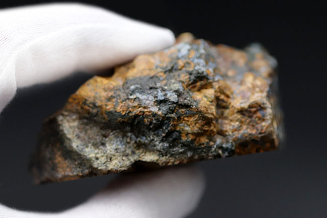 黄、橙を呈する珍しいハンガリー産のメノウ(Agate)。丸模様はストロマトライト(その8)