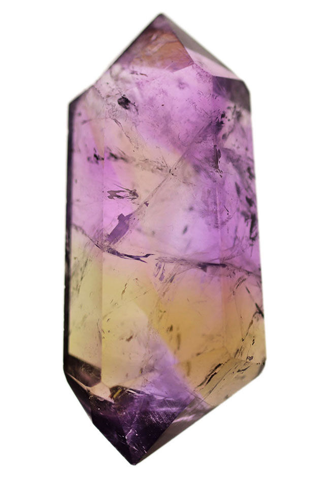 透明度高し！紫（アメシスト）と黄（シトリン）の融合。ボリビア産オールナチュラルなアメトリン（Ametorine）の結晶（その1）