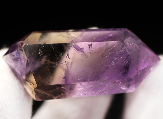透明度高し！紫（アメシスト）と黄（シトリン）の融合。ボリビア産オールナチュラルなアメトリン（Ametorine）の結晶（その6）