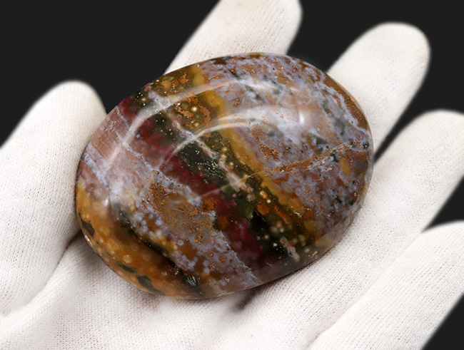 両面見られる鮮やかな色あい。ハンドポリッシュされた、これぞ観賞用ジャスパー（Jasper）（その5）