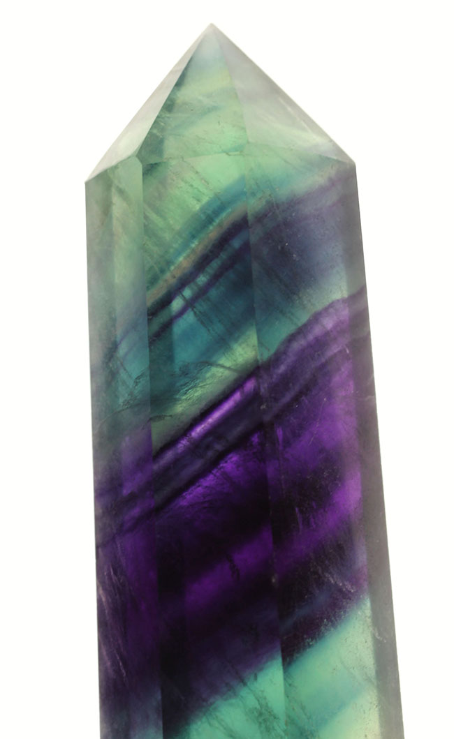 緑と青、紫の多層色が鮮やかな、レインボーフローライト(fluorite)(その10)