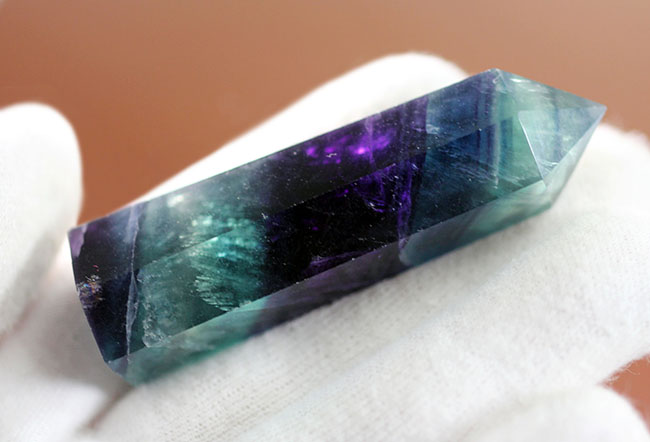 緑と青、紫の多層色が鮮やかな、レインボーフローライト(fluorite)(その9)