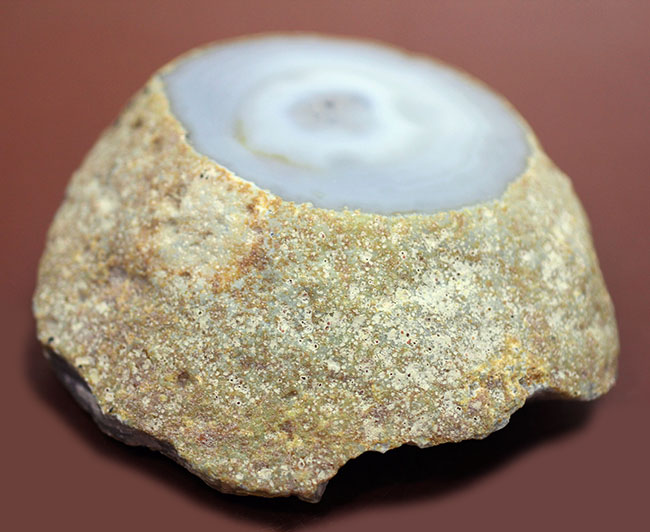 ぶ厚い!4.3センチの厚みを有する、淡青色の鉱物メノウ、ナチュラル標本です。(Agate)(その2)