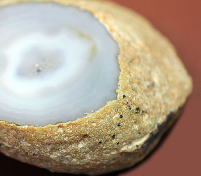 ぶ厚い!4.3センチの厚みを有する、淡青色の鉱物メノウ、ナチュラル標本です。(Agate)(その5)