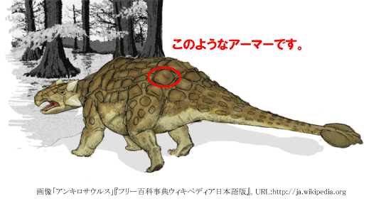 アンキロサウルスの装甲(そうこう)化石（その2）