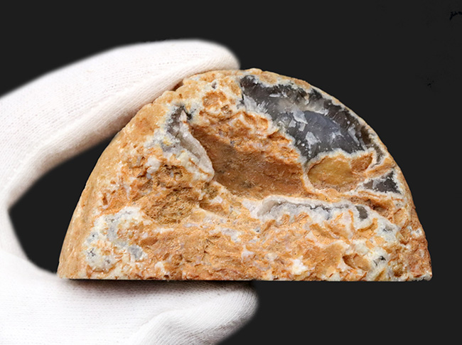 サービスプライス！ブラジル産のジオード（晶洞）。岩肌、潜晶質、水晶