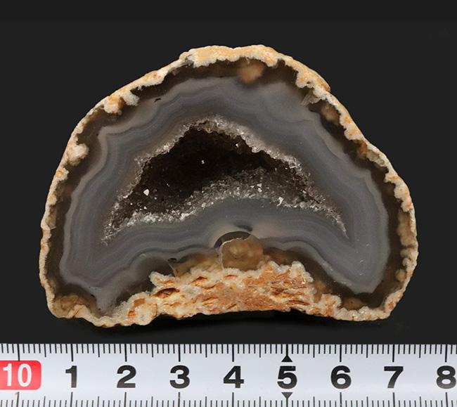 サービスプライス！ブラジル産のジオード（晶洞）。岩肌、潜晶質、水晶