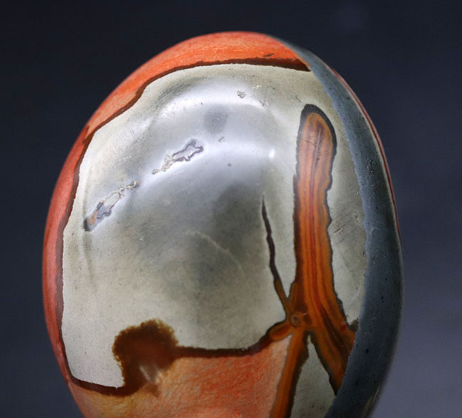 ラージサイズ、目玉のような模様で人気のポリクロームジャスパー（Polychrome jasper）。赤と緑の配色が面白い（その10）