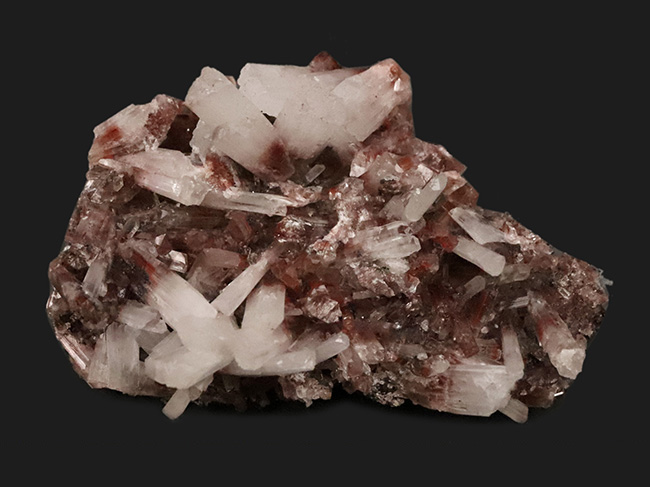 極めて上質！メキシコ・チワワ州「サンタ・エウラリア」産……白い刃状結晶が咲く、異極鉱ヘミモルファイト（Hemimorphite）標本（その2）