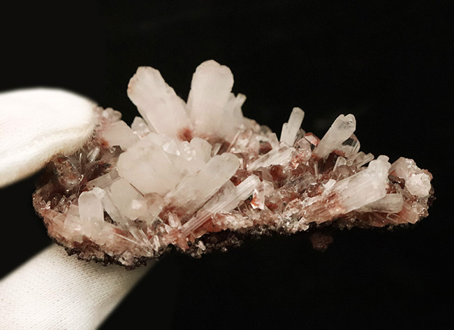 極めて上質！メキシコ・チワワ州「サンタ・エウラリア」産……白い刃状結晶が咲く、異極鉱ヘミモルファイト（Hemimorphite）標本（その5）