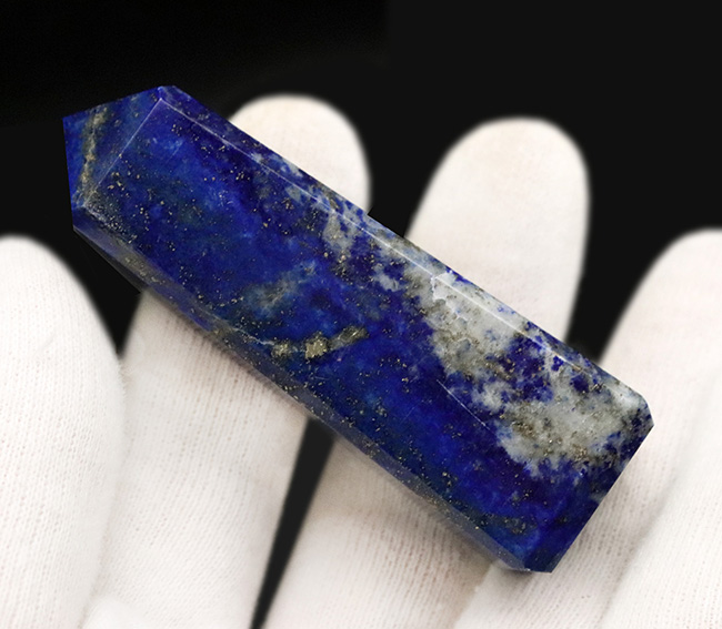 上質アフガン産!夜空を思わせる美しい模様が特徴のラピスラズリ(Lapis lazuli)のタワー型標本(その2)