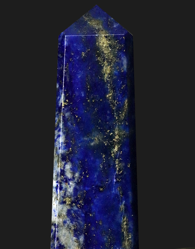 上質アフガン産!夜空を思わせる美しい模様が特徴のラピスラズリ(Lapis lazuli)のタワー型標本(その5)