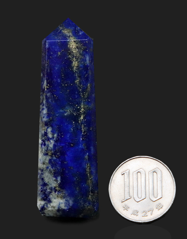 上質アフガン産!夜空を思わせる美しい模様が特徴のラピスラズリ(Lapis lazuli)のタワー型標本(その8)