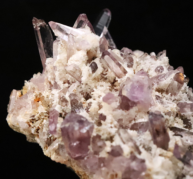 国産ならではのやさしい紫調、鳥取県米子市産アメシスト（Amethyst）クラスター標本（その2）