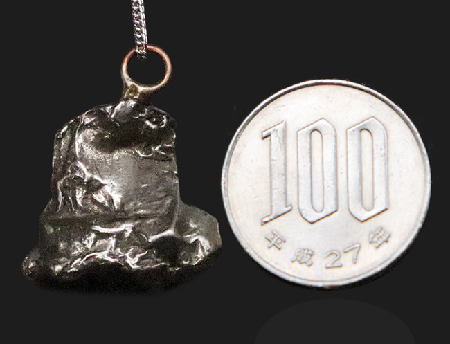 数千年前にアルゼンチンに落下した偶然の産物……鉄隕石カンポ・デル・シエロのペンダントトップ（シルバーチェーン＆高級ジュエリーケース付き）（その7）