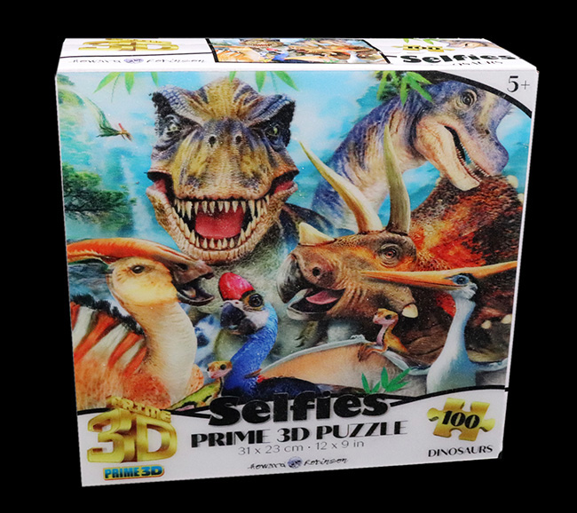 恐竜好きお子様のクリスマスプレゼントにぴったり！恐竜が立体的に飛び出る３Dパズル、恐竜発掘フィギュア、3Dノート、3D定規、本物アンモナイト化石がセットになった、豪華でお得な６点セット！送料無料、ラッピング無料！（その2）