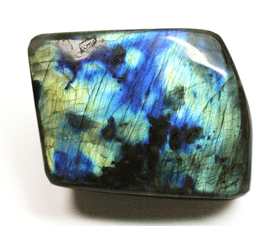青と緑が共存する鉱物ラブラドライト(Labradorite)（その14）