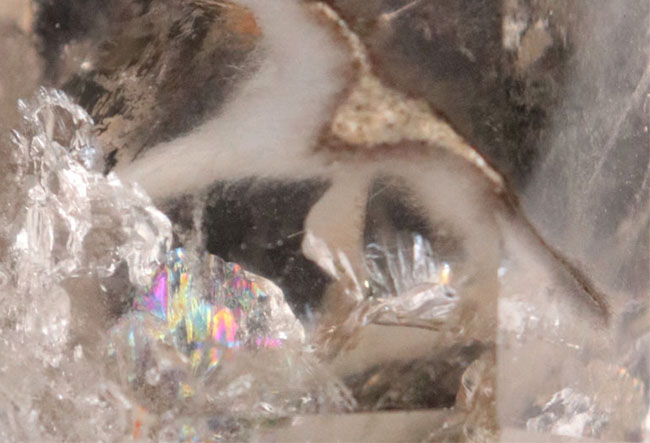 内部に”煙”が見える不思議な水晶!しかも分厚い!ファントムスモーキークォーツ(Phantom Smoky Quartz)。プリズムあり!(その2)