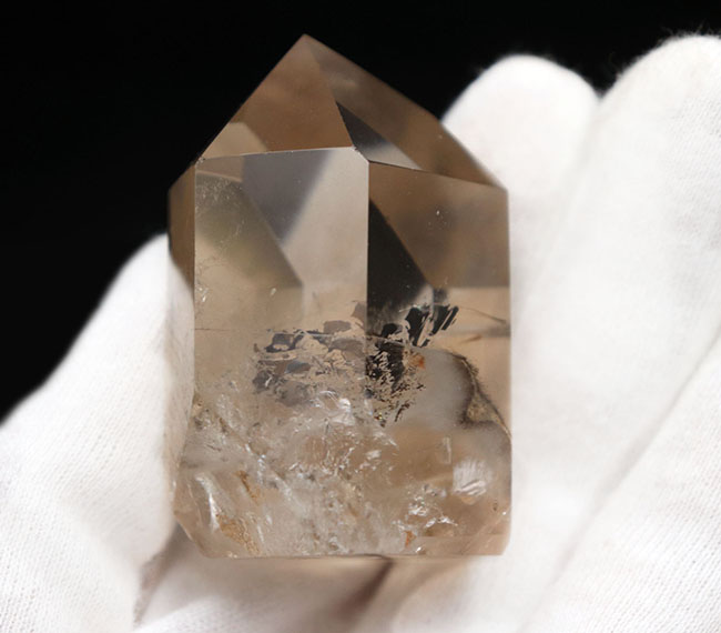 内部に”煙”が見える不思議な水晶!しかも分厚い!ファントムスモーキークォーツ(Phantom Smoky Quartz)。プリズムあり!(その4)