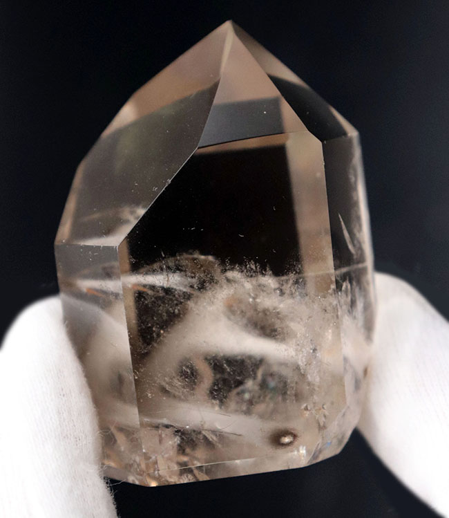 内部に”煙”が見える不思議な水晶!しかも分厚い!ファントムスモーキークォーツ(Phantom Smoky Quartz)。プリズムあり!(その5)