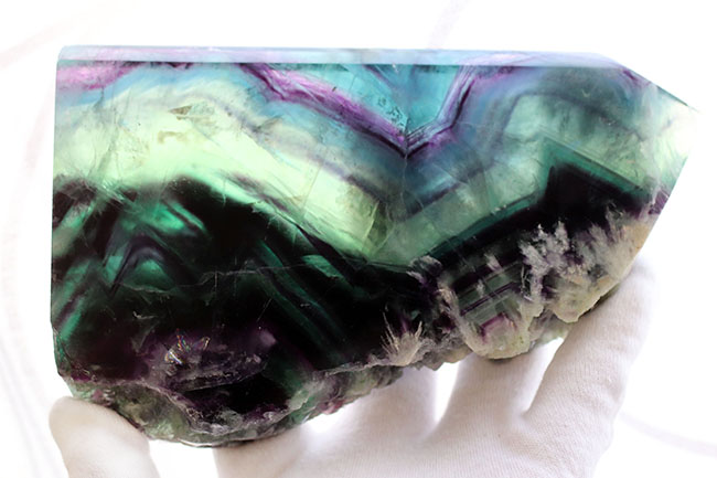 レア!15センチに達するビッグな標本、多彩な色を持つ、貴重なフローライト(Fluorite)。その名もレインボーフローライト(その12)