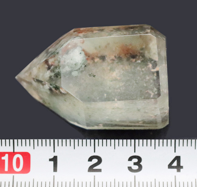 緑や茶の内包物を含んだ変わり種の石英の結晶、ガーデンクォーツ(Garden Quartz)(その6)