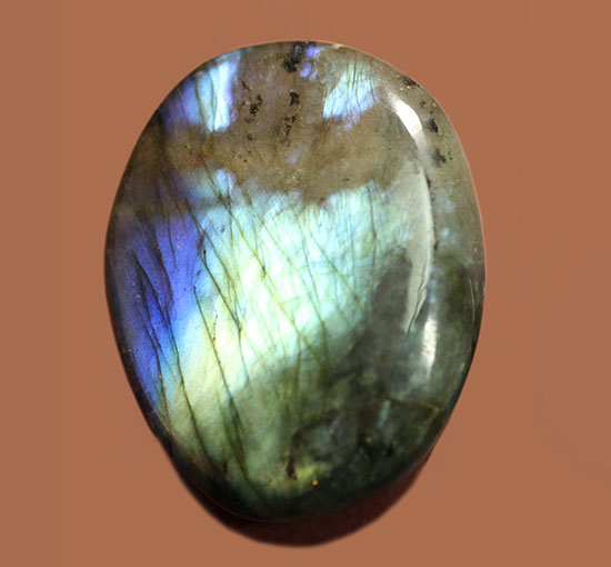 ブルー×ライムグリーンの配色が爽やかな、鉱物ラブラドライト(Labradorite)（その1）