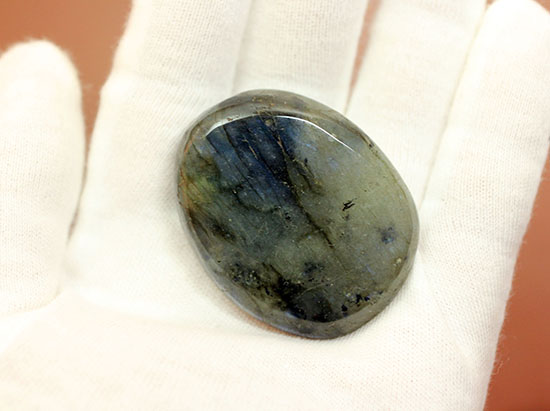 ブルー×ライムグリーンの配色が爽やかな、鉱物ラブラドライト(Labradorite)（その5）