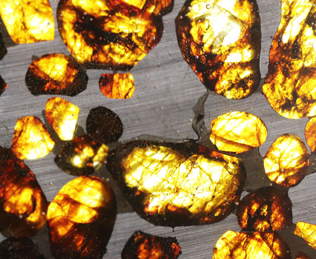 ナイスサイズ、極めて上質なカンラン石を含む、ケニア産のパラサイト隕石（その8）