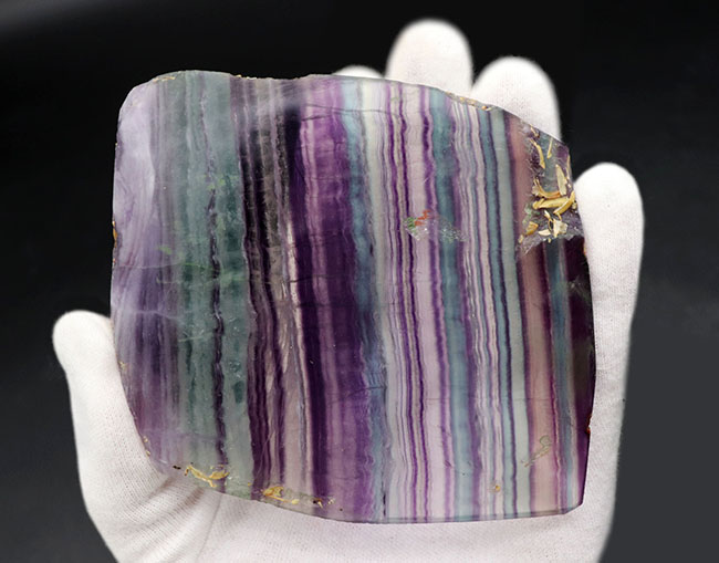 透明度抜群!虹のようなバンドを持つ、特殊な蛍石、その名も、レインボーフローライト(Fluorite)(その2)