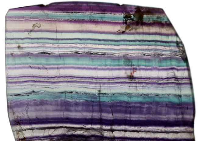 透明度抜群！虹のようなバンドを持つ、特殊な蛍石、その名も